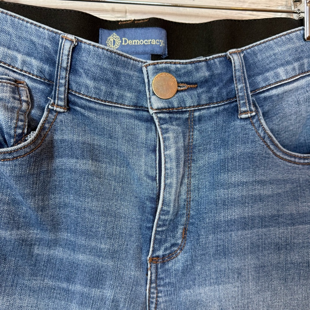 Democracy "Ab"solution High Rise Bootcut Jeans Blue Wash Size 12 - Picture 5 of 9